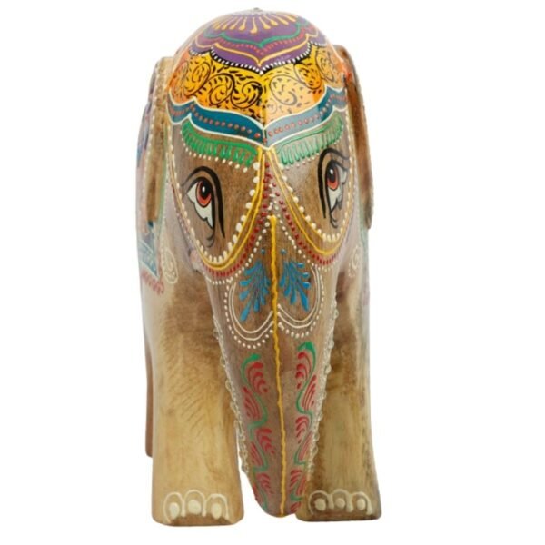 Wooden Decorative Hand Embossed & Painted Elephant