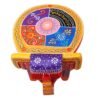 Hand Embossed Multicolored Decorative Elephant Stool