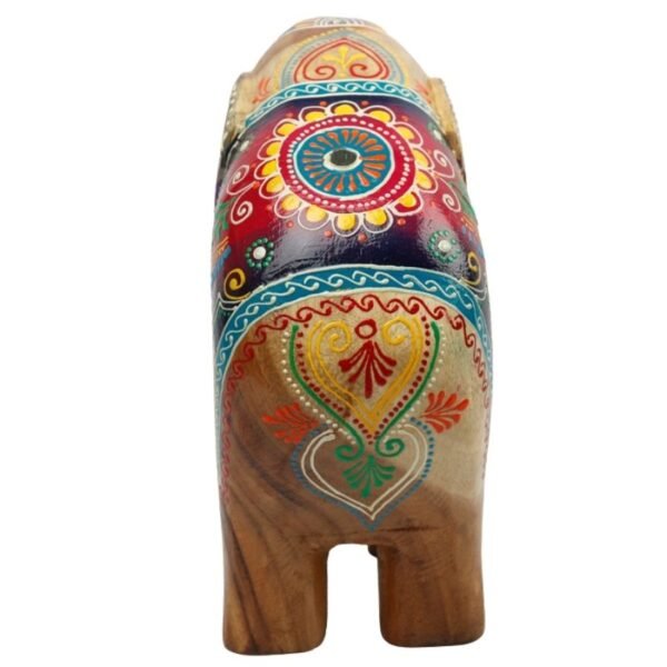 Wooden Decorative Hand Embossed & Painted Elephant