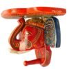 Multi Color hand Embossed  Elephant Face Wall Shelf