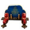 Multi Color Hand Embossed Elephant Face Wall Shelve