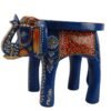 Hand Embossed Multicolored Decorative Elephant Stool