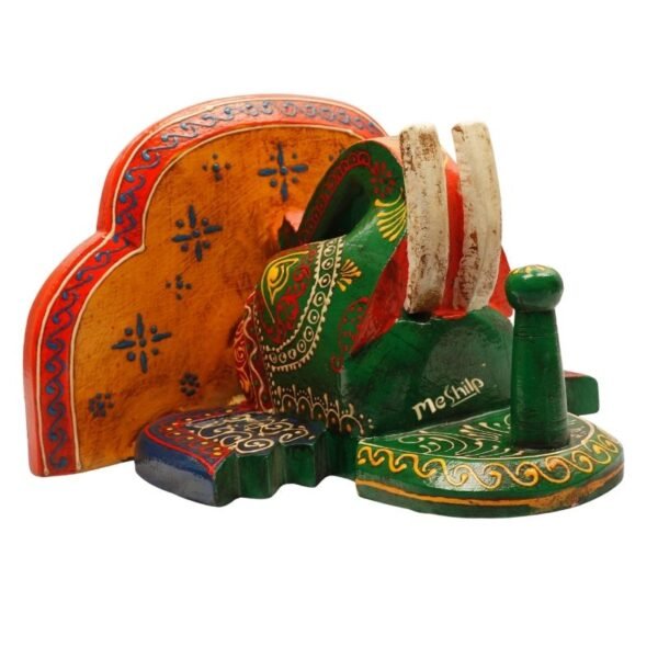 Multi Color hand Embossed  Elephant Face Wall Shelf