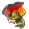 Multi Color hand Embossed  Elephant Face Wall Shelf