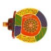 Hand Embossed Multicolored Decorative Elephant Stool