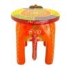 Hand Embossed Multicolored Decorative Elephant Stool