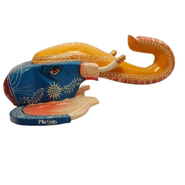 Multi Color Hand Embossed  Wall Hanging Elephant Face