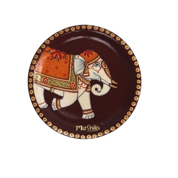Wooden Decorative Hand Painted Elephant Painting