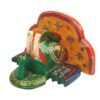 Multi Color hand Embossed  Elephant Face Wall Shelf