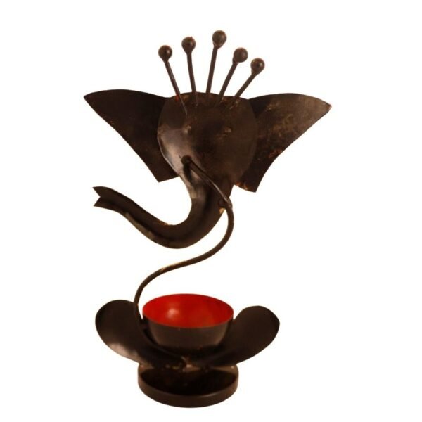 Iron Made Elephant Candle Holder