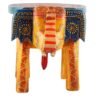 Hand Embossed Multicolored Decorative Elephant Stool