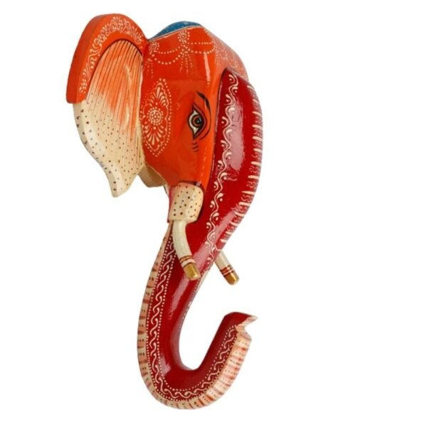 Multi Color Hand Embossed  Wall Hanging Elephant Face
