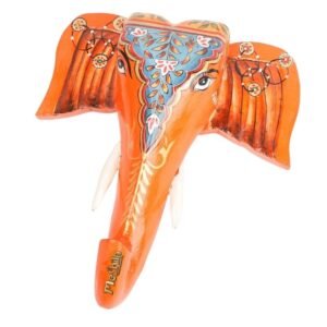 Multi Color Hand Embossed  Wall Hanging Elephant Face