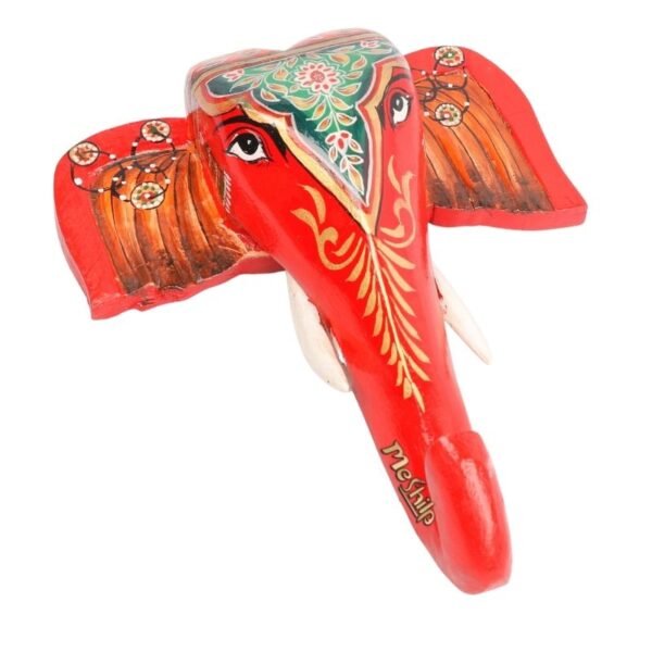 Multi Color Hand Embossed  Wall Hanging Elephant Face