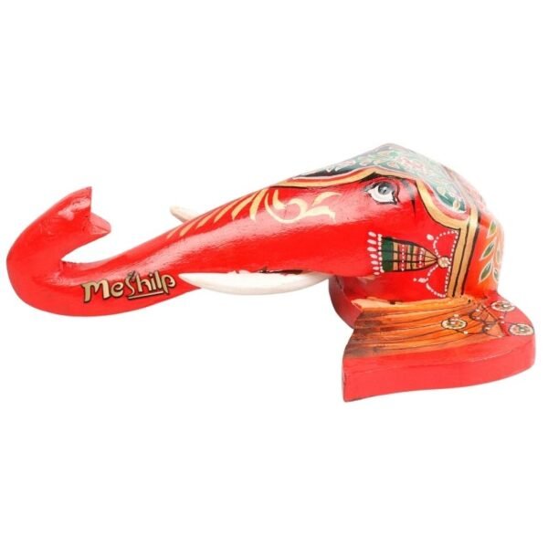 Multi Color Hand Embossed  Wall Hanging Elephant Face
