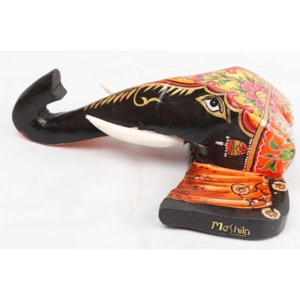 Multi Color Hand Embossed  Wall Hanging Elephant Face