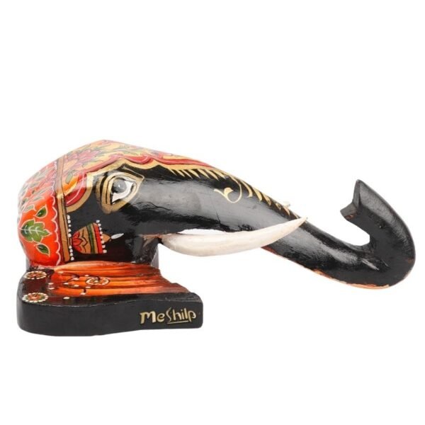 Multi Color Hand Embossed  Wall Hanging Elephant Face