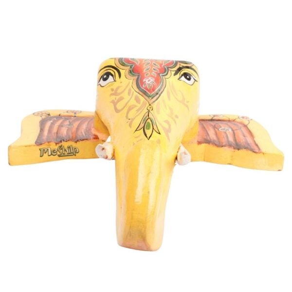 Multi Color Hand Embossed  Wall Hanging Elephant Face