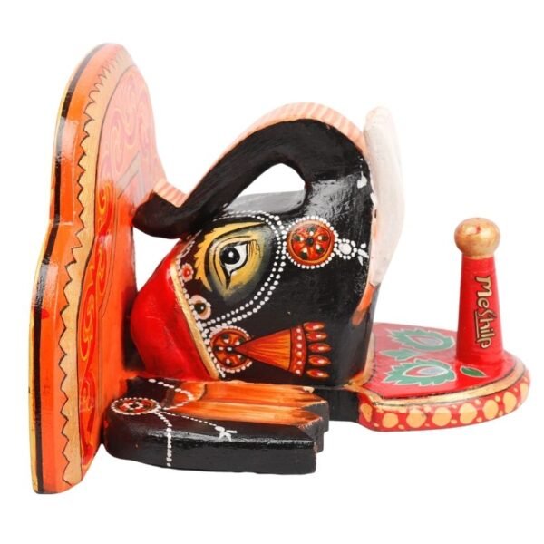 Multi Color hand Embossed  Elephant Face Wall Shelf