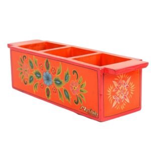 Mango Wood hand Painted  Knifes/ Spoon Holder