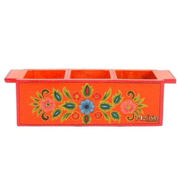 Mango Wood hand Painted  Knifes/ Spoon Holder