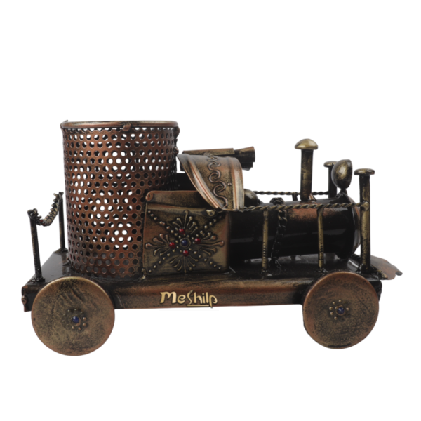 Decorative Handcrafted Antique Finish Engine Shape  Pen holder