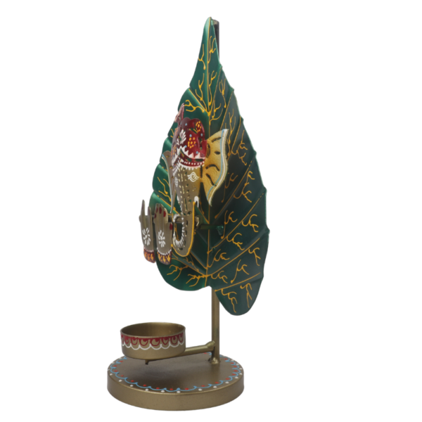 Iron Leaf  Ganesha statue with Tealight Holer