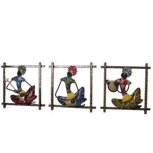 Iron Wall hanging Multi Color Set of 3