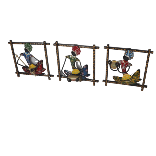 Iron Wall hanging Multi Color Set of 3