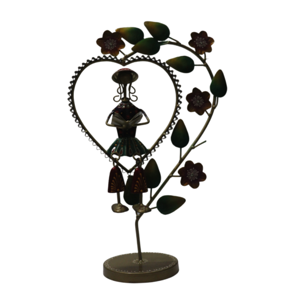 Iron Multi Color Decorative Leady Musician Show piece for home Decor